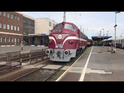 (HD) Rare EMD Streamliner in Hungary! Great 567 GM Sound!