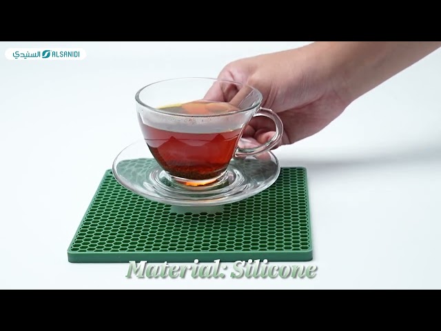 بيز سيلكون 17 سم- يحمي الأسطح من الحرارة، لا ينزلق وسهل التنظيف، آمن مع الطعام،ضمان سنتان