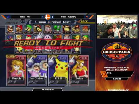 [House of Paign 18] Rubzterz + Salvo | Thexy (R) vs. Deegs + Trix (B) SSBM Doubles