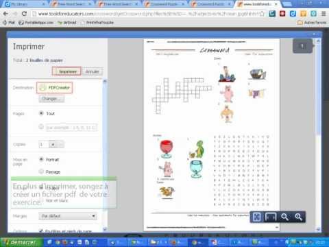 Créer des Mots Croisés et Mots Cachés en image (Tools for educators 2)