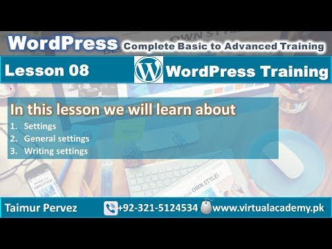 WordPress basic to advance training 2016 | WordPress setting | WordPress General Setting | Lesson 08