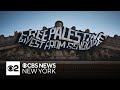 Pro-Palestinian demonstrators swarm Brooklyn Museum