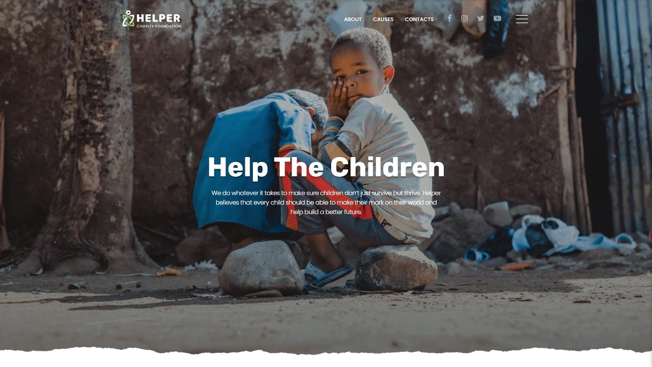Helper - Charity Foundation Multipage Classic HTML5 Bootstrap Website Template by RockThemes - 57666