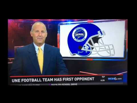 WCSH TV6 Sports Report on UNE Football Schedule - August 26, 2015