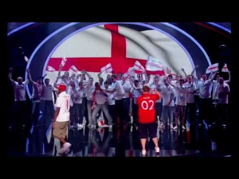 HD!!!! - Dizzee Rascal and James Corden "Shout For England" HD - Britains Got Talent 2010 Final