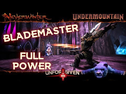 Neverwinter Mod 16 - Blademaster Full Power Augment Companion Example Run Unforgiven Barbarian 1080p Video