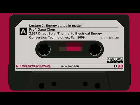 Lecture 3: Energy states in matter