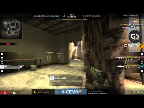 CEVO-Pro CS:GO Season 5: LunatiK eSports vs. SapphireKelownaDotCom - Week 3:1 on de_mirage