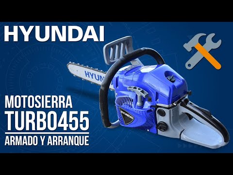 motosierra a gasolina hyundai 45cc turbo 455