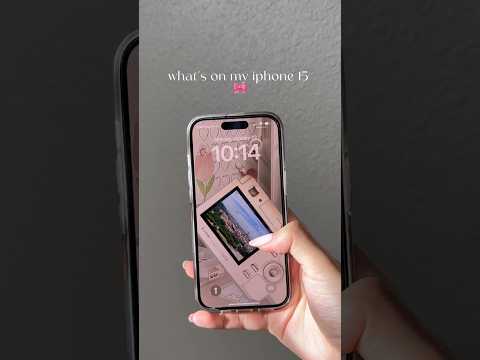 my customized pink iphone 15 🎀🩷 #iphone15 #aesthetic #vlogs  #coquetteaesthetic #ios #wallpaper