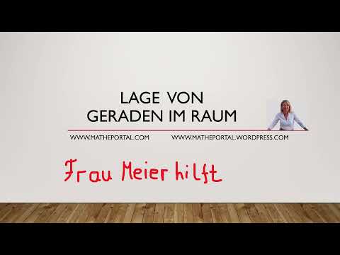 Lage von Geraden im Raum