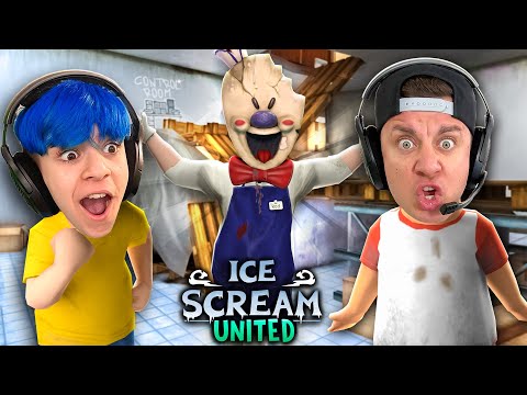 ICE SCREAM MULTIPLAYER.. Escape In Rods Van Together! Ice Scream United (New Game)