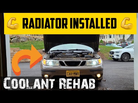 Installing a New Radiator into my 200k mile Saab 9-5 Aero Full System Service