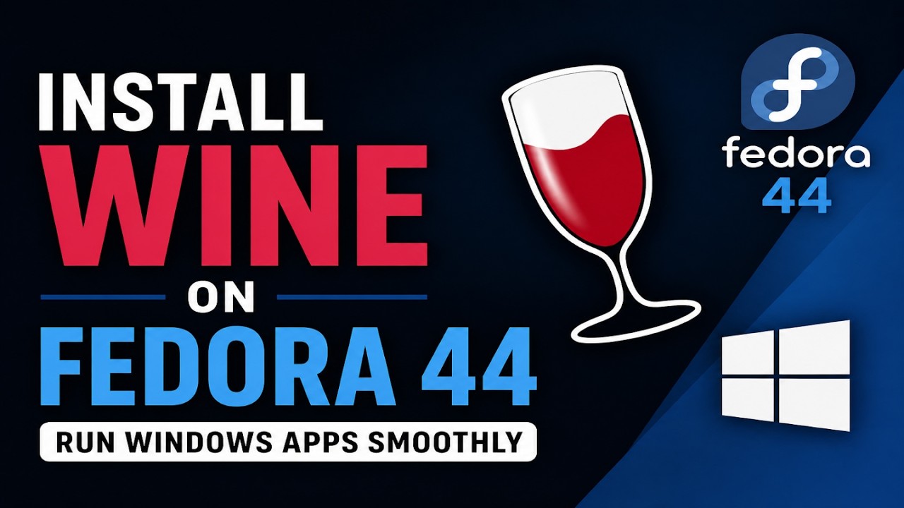 Install Wine on Fedora 44 KDE Plasma — Run Windows Apps Smoothly (Official WineHQ Method)