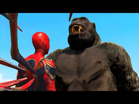 IRON SPIDER MAN VS KING KONG - EPIC BATTLE GTA 5