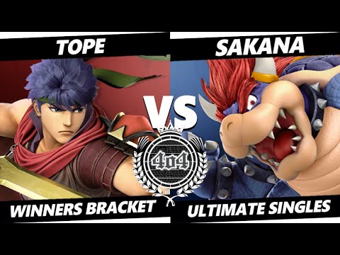 4o4 Smash Night 91 - Tope (Ike) vs GUMP2| Sakana (Bowser) - Winners Round 3