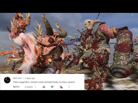 Chaos Spawn VS Animated Hulks | Total War: Warhammer 3