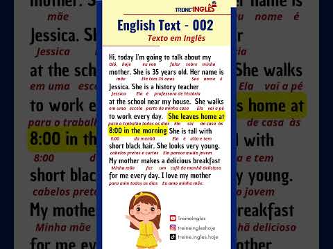 Aprenda inglês com textos #ingles #treineingles #inglesonline #inglesfacil #aulaingles #inglêsbásico