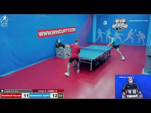 Лазебный Руслан 3-1 Дорошенко Артём Турнир Восток 3 WINCUP  27.10.21 ПрямаяТрансляция Зал3
