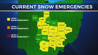 Current Central Ohio snow emergencies