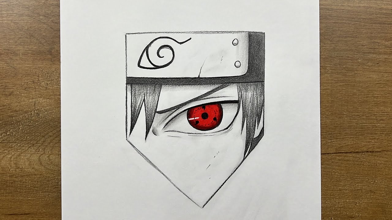 How to Draw Sasuke’s Sharingan Eye Step by Step | Easy Anime Drawing