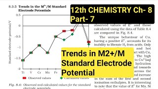 12th Chemistry Ch-8||Part-7||Trends in the M2+/M standard electrode potential||Study with Farru