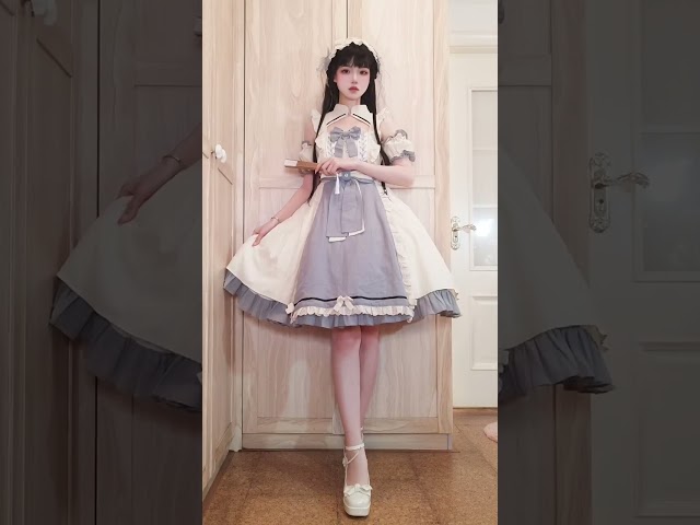 Vídeo relacionado con Juego de calcetines para disfraz de criada francesa de anime Lolita, Rosado, Medium