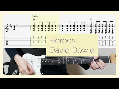 David Bowie - Heroes Guitar Cover With Tab