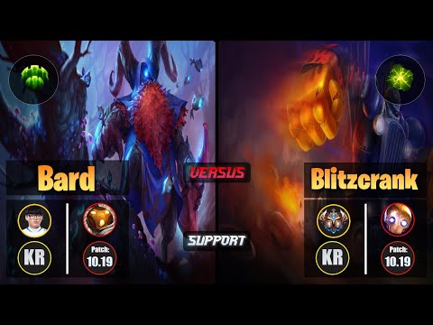 Hoit BARD (Support) [Guardian] VS BLITZCRANK - Challenger KR Patch 10.19