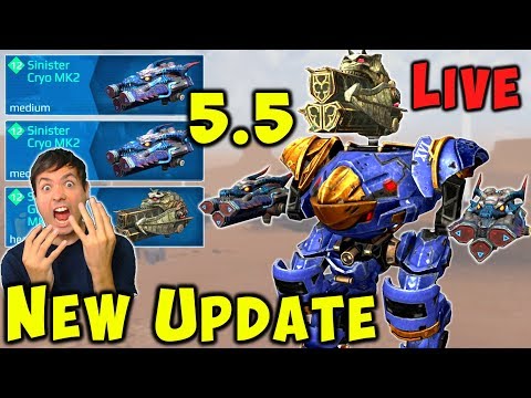 NEW 5.5 Update Weapons LIVE: RIME, CRYO, GLACIER War Robots Gameplay WR