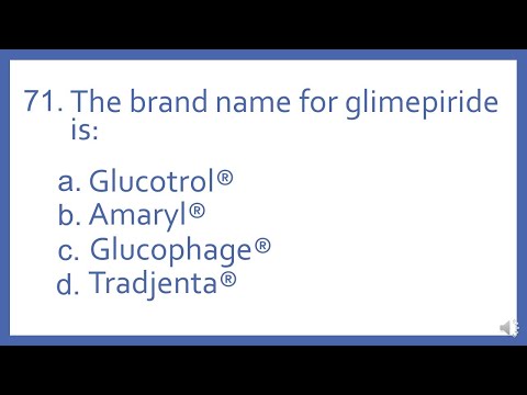 Top 200 Drugs Practice Test Question - The brand name for glimepiride is (PTCB PTCE NAPLEX NCLEX)