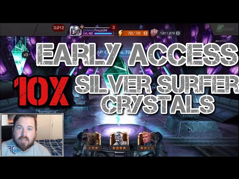 10x 6 Star Silver Surfer Crystals | Marvel Contest of Champions