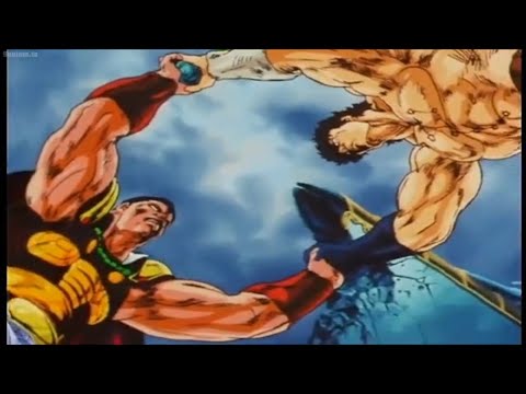 Bruce Lee dressed has Sylvester Stallone and Freddie Mercury redecorating a house | Hokuto No Ken 2