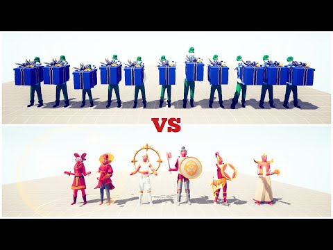 PRESENT ELF TEAM VS GOOD TEAM Totally Accurate Battle Simulator TABS