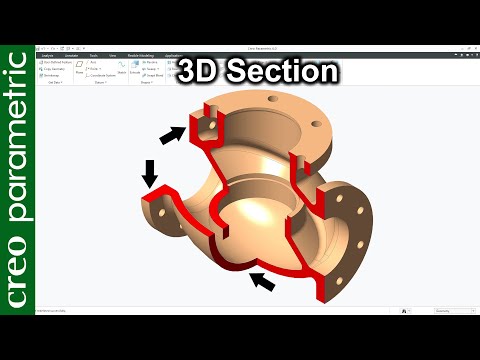 3D section | Zone section for the part & drawing in creo parametric