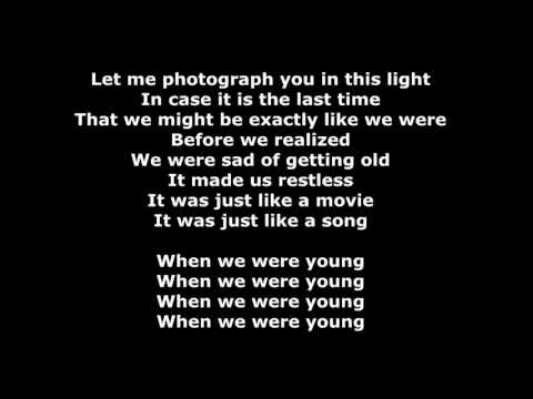 Adele   When We Were Young Lyrics