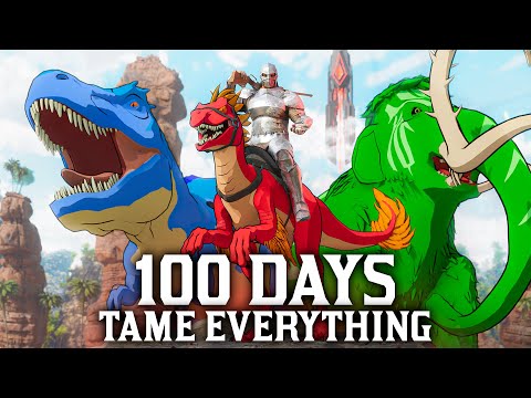 I Spent 100 Days Taming Every Creature in Ark... Here's What Happened