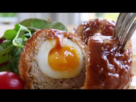 Scotch Eggs with Panko and Miso sauce | Yutaka