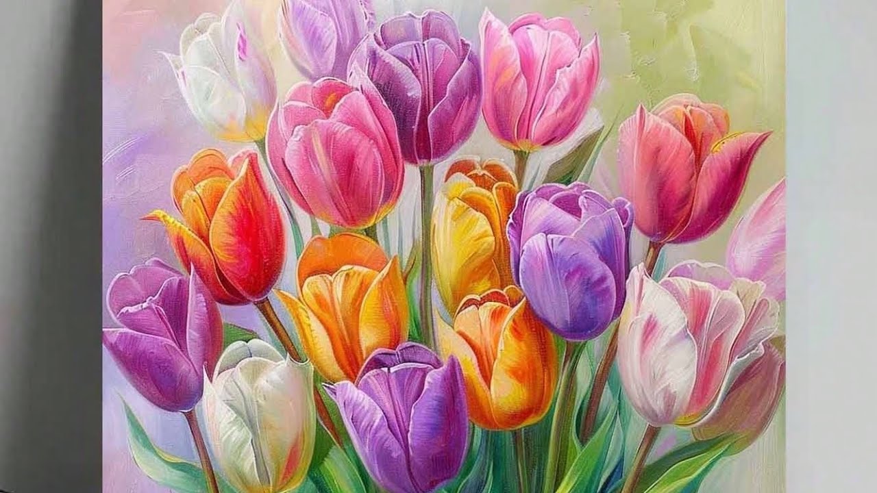 El proceso de mi obra para la primavera Pt.2 | Hello Spring | Eglyta Art  