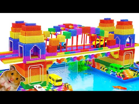 Building the World's Super Largest Bridge from Magnetic Balls