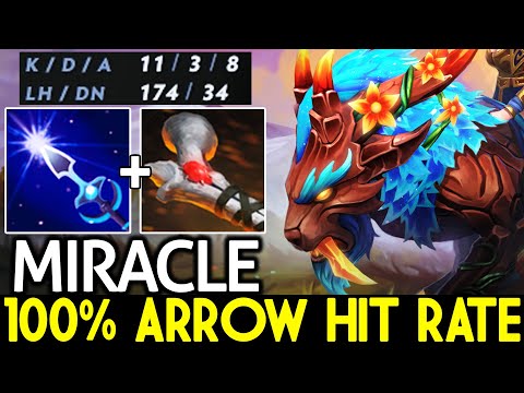 MIRACLE [Mirana] 100% Arrow Hit Rate with Rod of Atos Dota 2