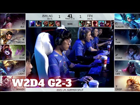 LNG vs FPX - Game 3 | Week 2 Day 4 LPL Summer 2021 | LNG Gaming vs FunPlus Phoenix G3