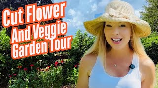 🌸🌻 My Cut Flower Garden And Vegetable Garden Tour