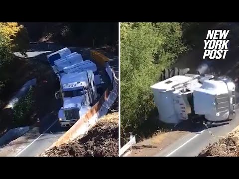Truck topples down cliff after driver ignored warnings