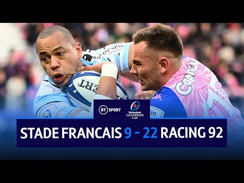 Stade Francais vs Racing 92 (9-22) | Feisty Clash Between Parisian Rivals | Champions Cup Highlights