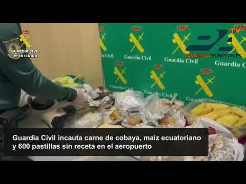 [VIDEO] Interceptan en el aeropuerto de Pamplona carne de cobaya, lengua de pato o pastillas sin receta