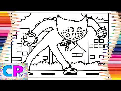 Huggy Wuggy in the City Coloring Pages/Huggy Wuggy IPad Pro Coloroing/Syn Cole - Gizmo [NCS Release]