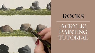 Easy ROCKS - Acrylic painting tutorial