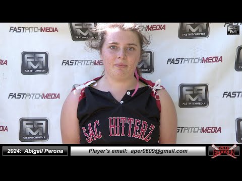 2024 Abigail Perona Power Hitting Pitcher and Third Base Softball Skills Video - Sac Hitterz