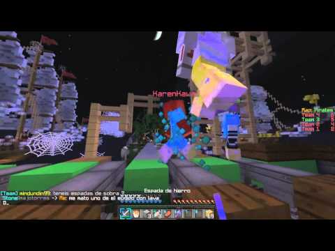 Minecraft: We are the Pirates of the Caribbean!  Team Skywars PvP With Itowngameplay